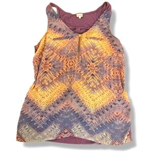 KISMET - Women's Bright All Over Print Abstract Print Tank Boho Tank Top Medium